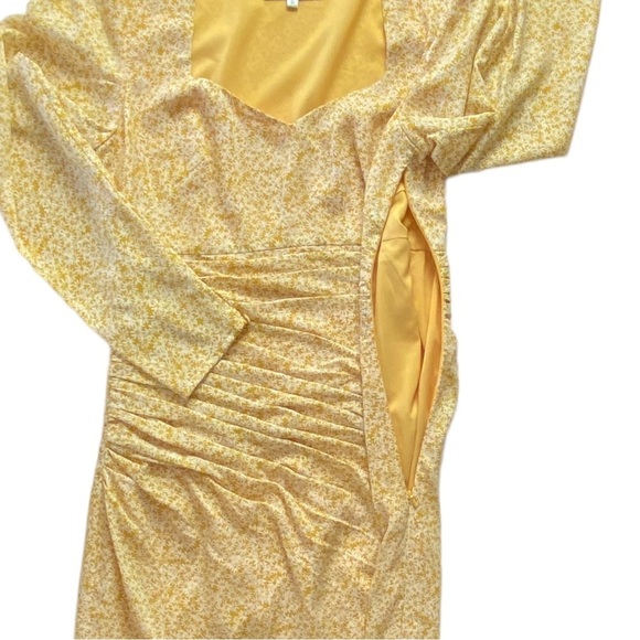 Mikael Aghal Midi Dress in Yellow - Picture 6 of 12